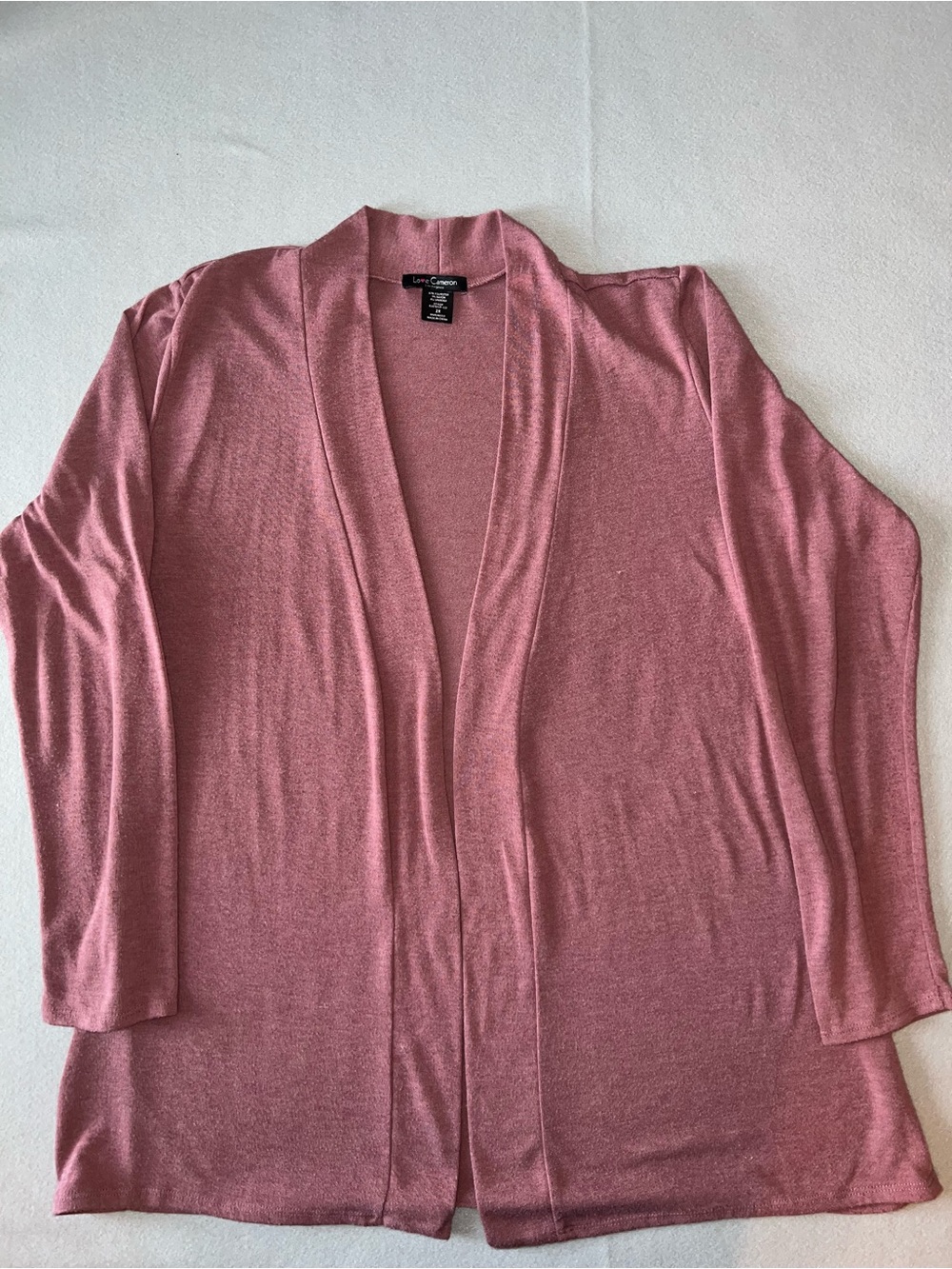 Love Cameron Soft Rose Open-Front Cardigan